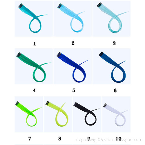 Wholesale Crochet Hair Colorful Synthetic Braids Straight Hair Coloured Braids Clip In Hair Extension